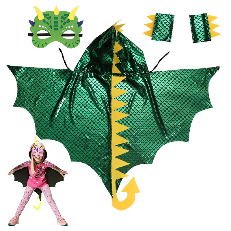 Child Green Dinosaur Cloak wit – Kids Face Mask Bewertung und Preis