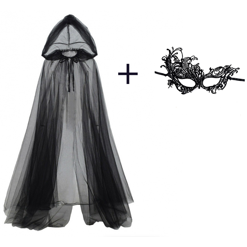 2pcs Set of Black Veil Cape An – Black Face Mask Pack Bewertung und Preis