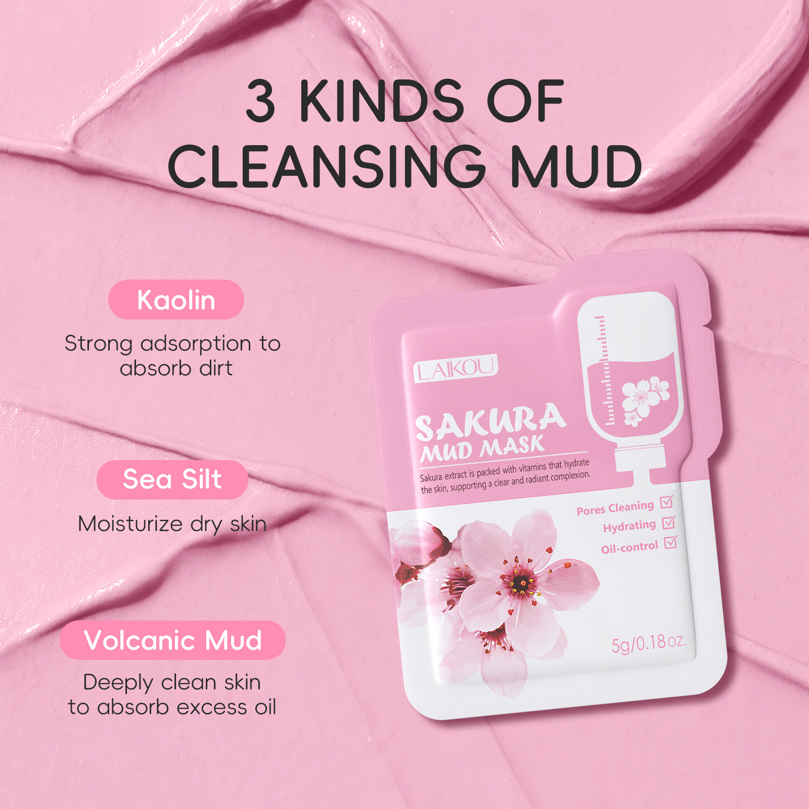 Laikou Sakura Clay Mask Trial  – Dust Mask Construction Bewertung und Preis