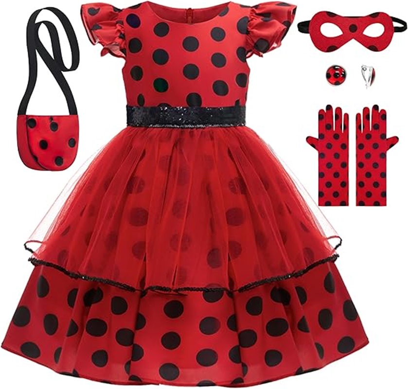 Girls Cosplay Costume Polka Do – Kids Face Mask Bewertung und Preis