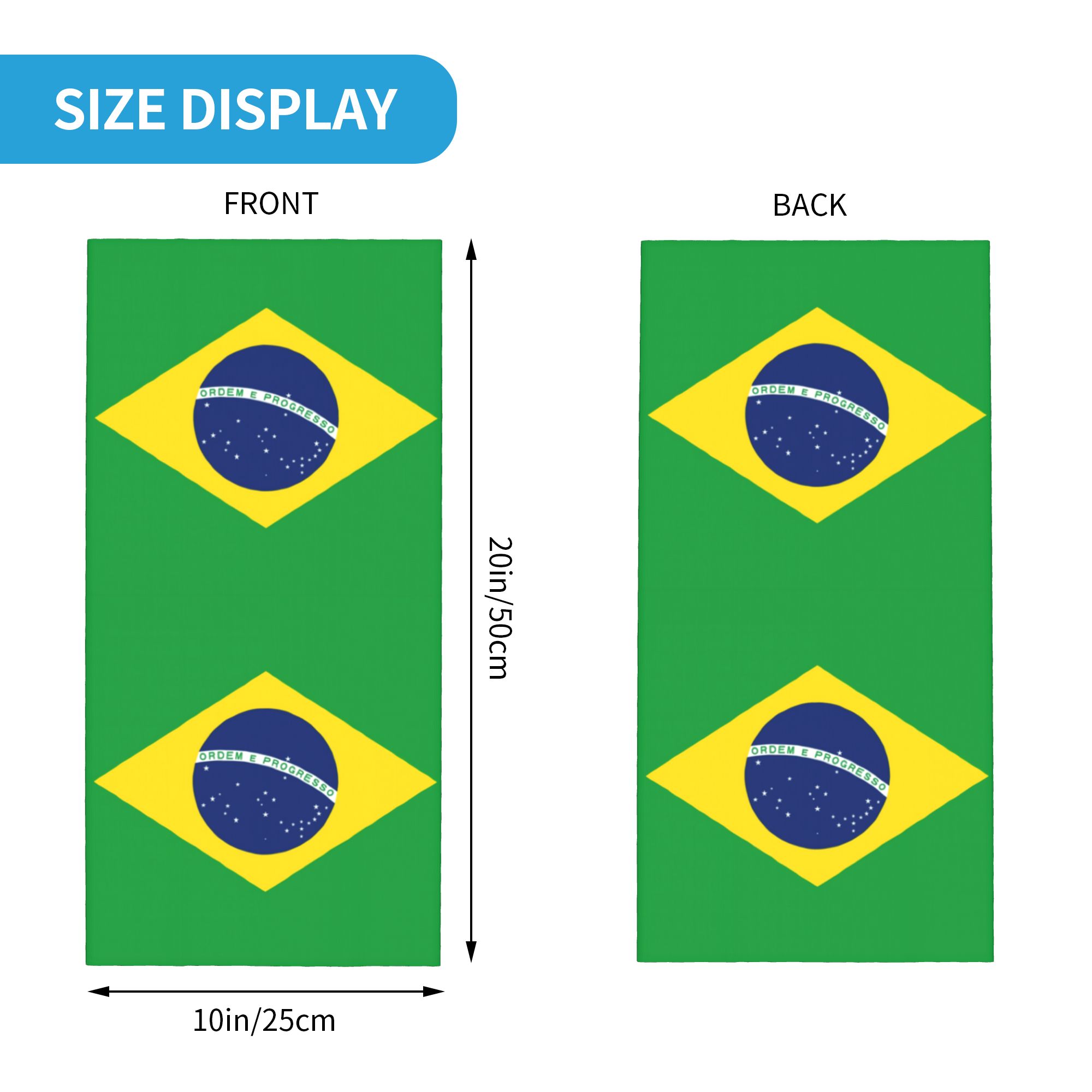 Custom Brazil Flag Bandana Nec – Neck Gaiter Face Cover Bewertung und Preis