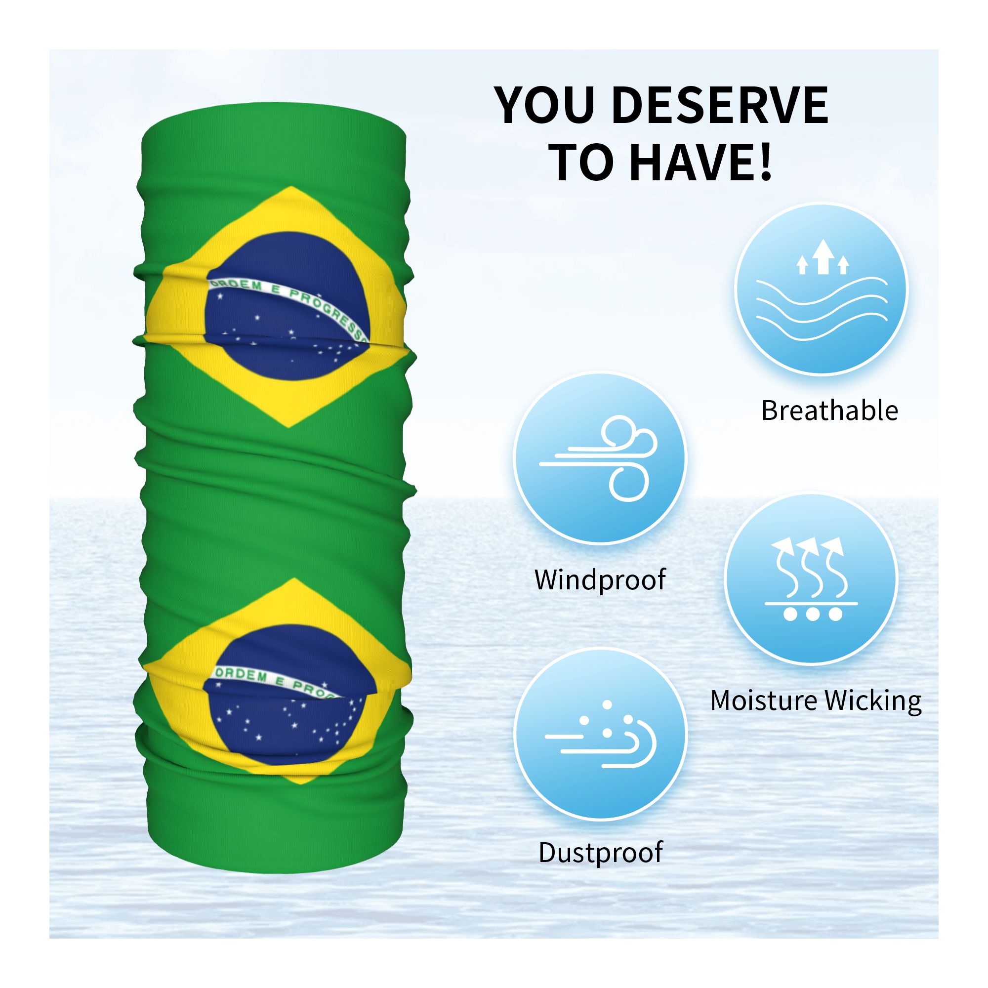 Custom Brazil Flag Bandana Nec – Neck Gaiter Face Cover Bewertung und Preis