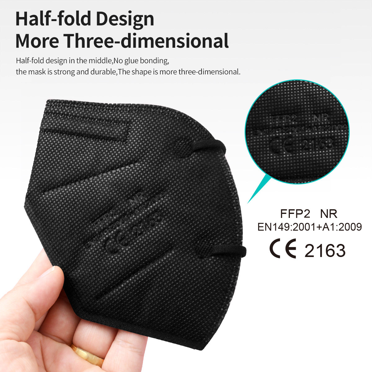 5Layer FFP2 Masks CE Approve K – Black Face Mask Pack Bewertung und Preis