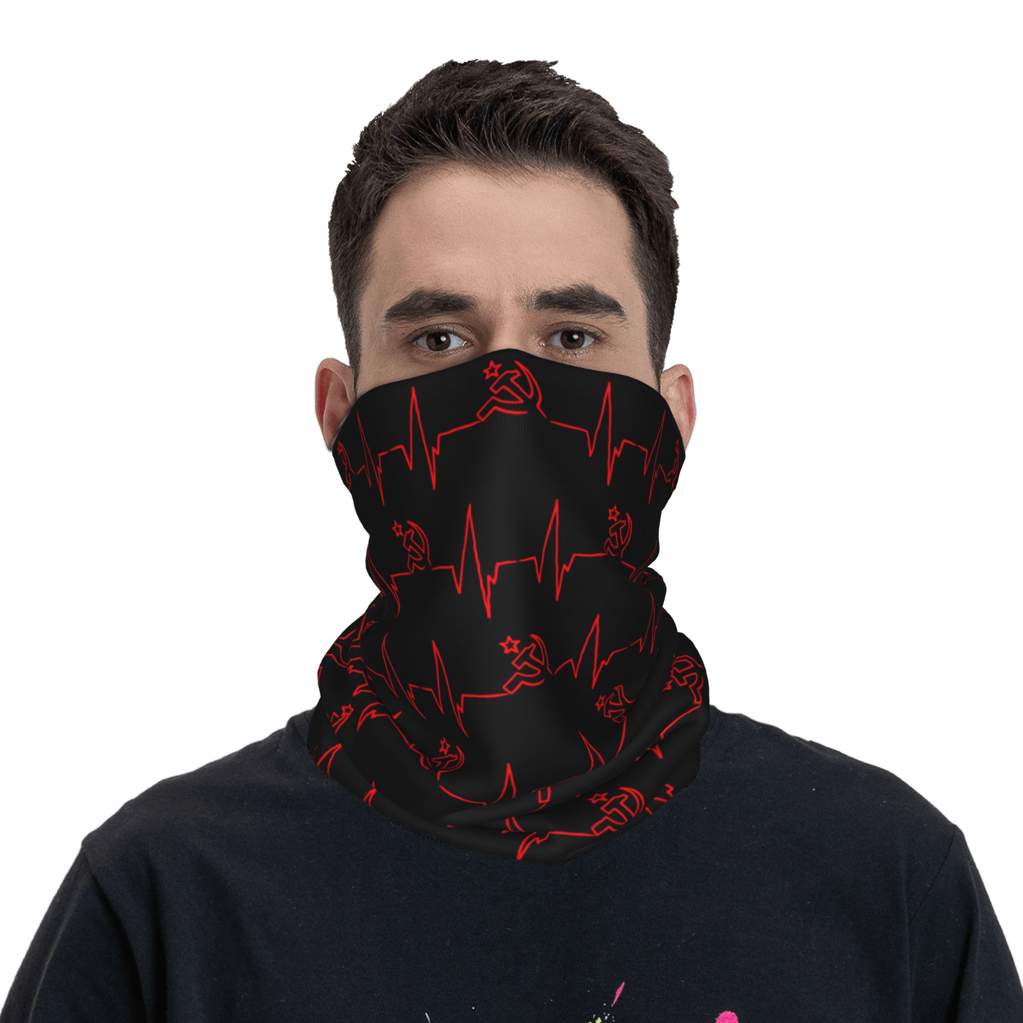 Custom Heartbeat Russian Flag  – Neck Gaiter Face Cover Bewertung und Preis