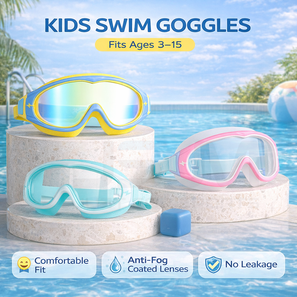 JSJM Kids Swimming Goggles Big – Silicone Mask Bracket Bewertung und Preis