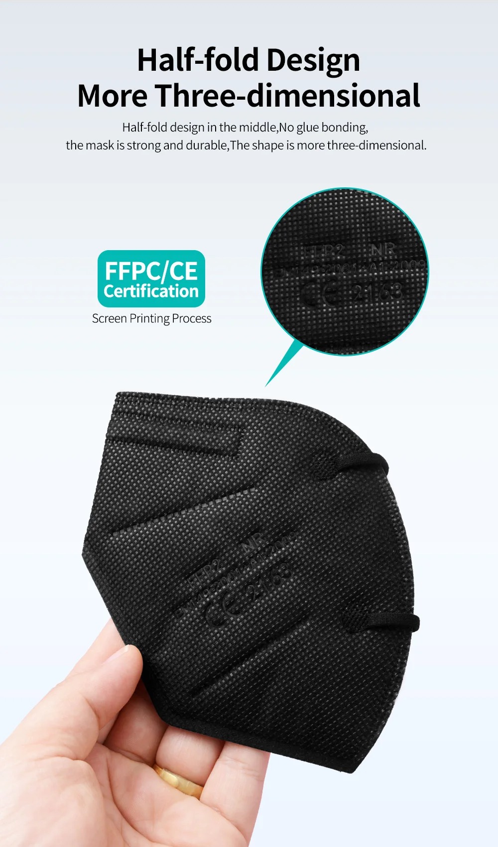 5Layer FFP2 Masks CE Approve K – Black Face Mask Pack Bewertung und Preis
