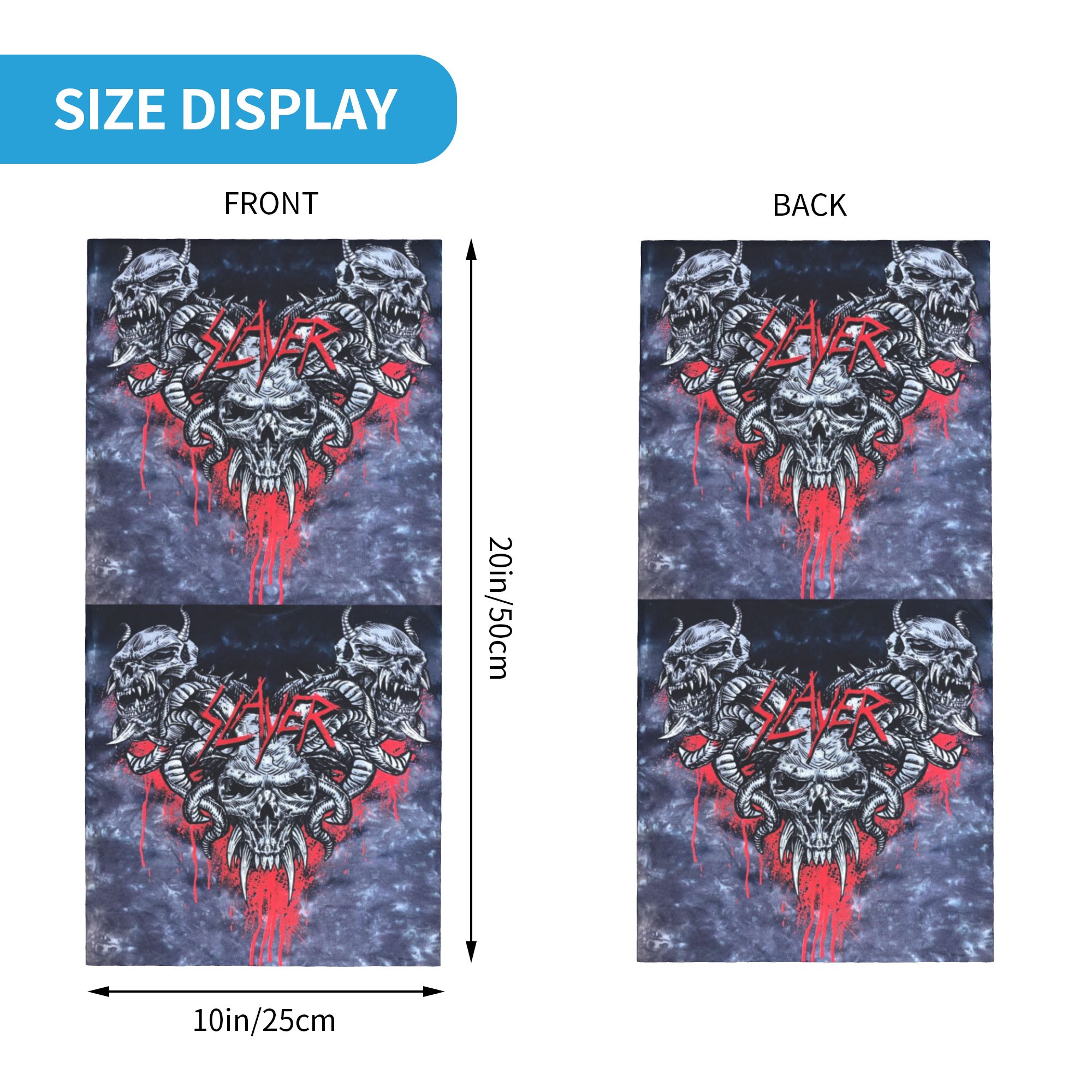 Custom Heavy Metal Rock  Slaye – Neck Gaiter Face Cover Bewertung und Preis