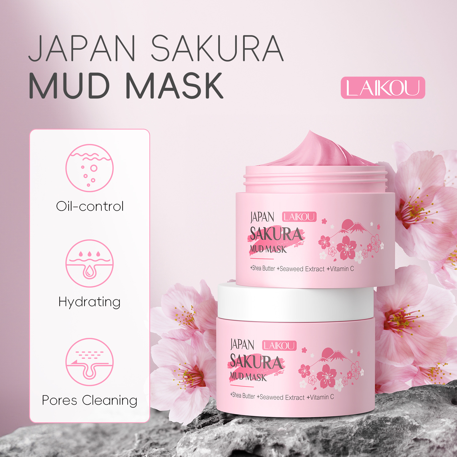 LAIKOU Sakura Clay Mask 25g 90 – Dust Mask Construction Bewertung und Preis