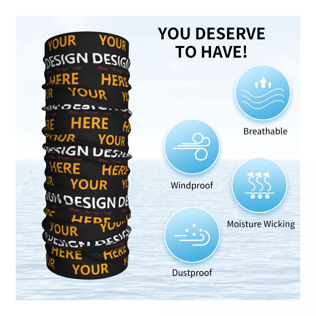 Custom Your Design Here Bandan – Neck Gaiter Face Cover Bewertung und Preis