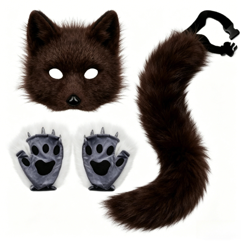 Furry Cat Ears Mask Tail & Paw – Black Face Mask Pack Bewertung und Preis