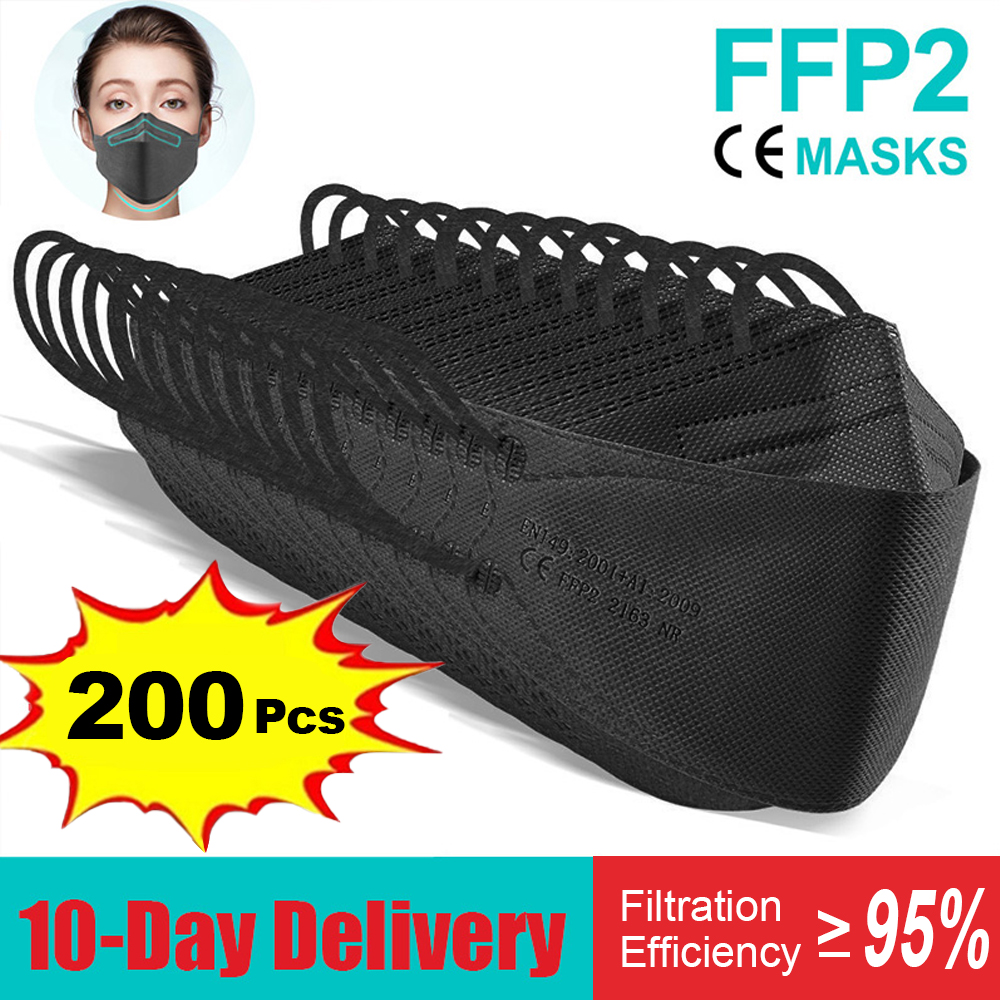 10-200pcs fpp2 fish mask kn95  – Disposable Surgical Mask Bewertung und Preis