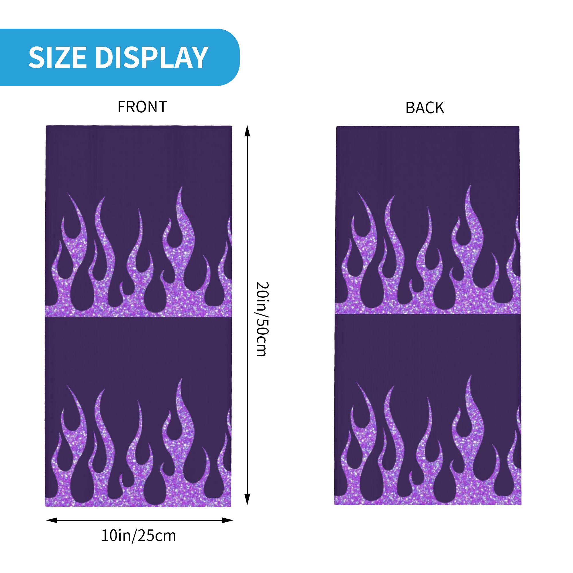 Custom Purple Glitter Flames B – Neck Gaiter Face Cover Bewertung und Preis