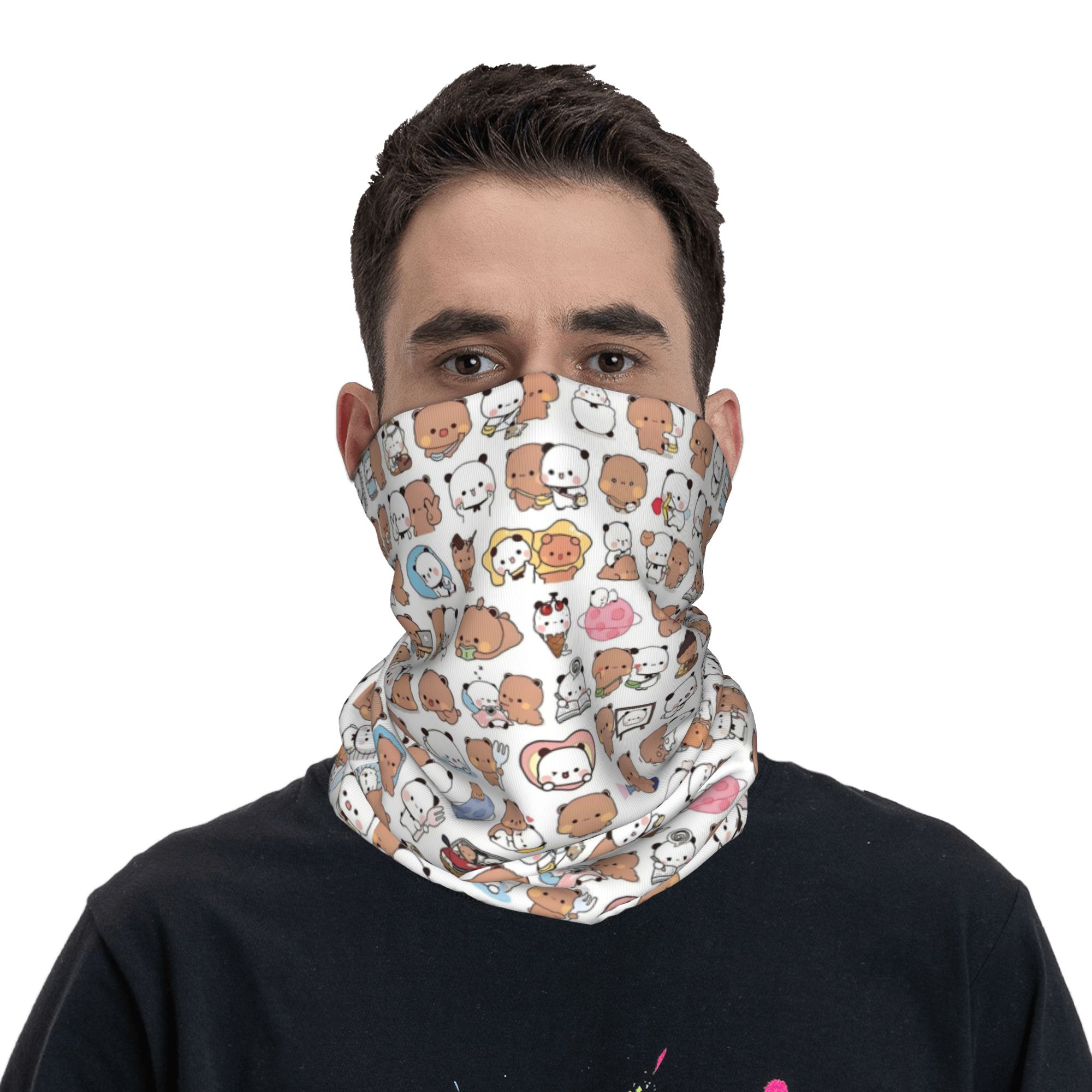 Custom Bear Cartoon Peach And  – Neck Gaiter Face Cover Bewertung und Preis