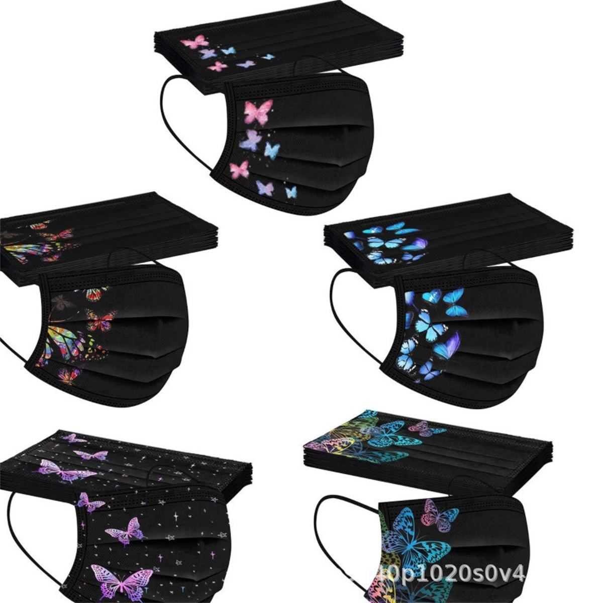 50pcs colorful butterfly print – Disposable Surgical Mask Bewertung und Preis