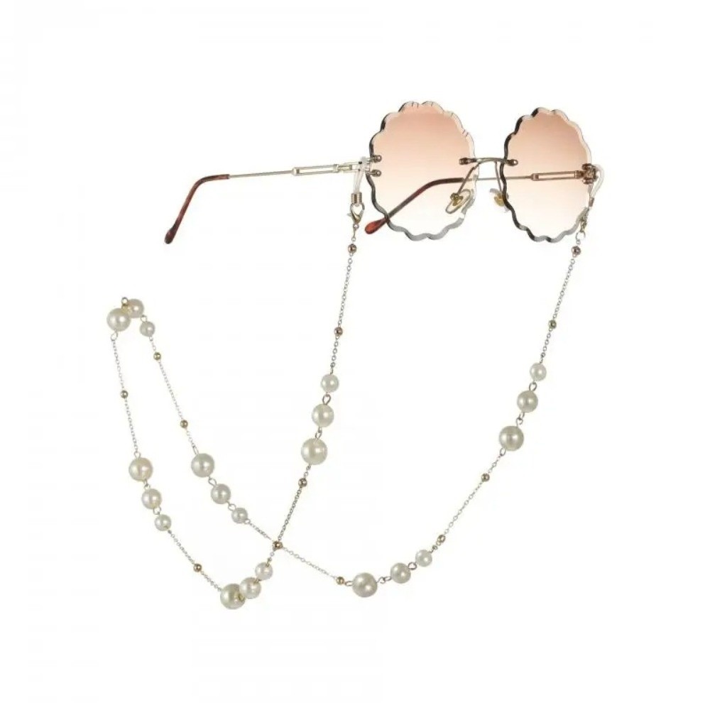 Trendy Pearl Beaded Sunglass C – Mask Lanyard Adjustable Bewertung und Preis