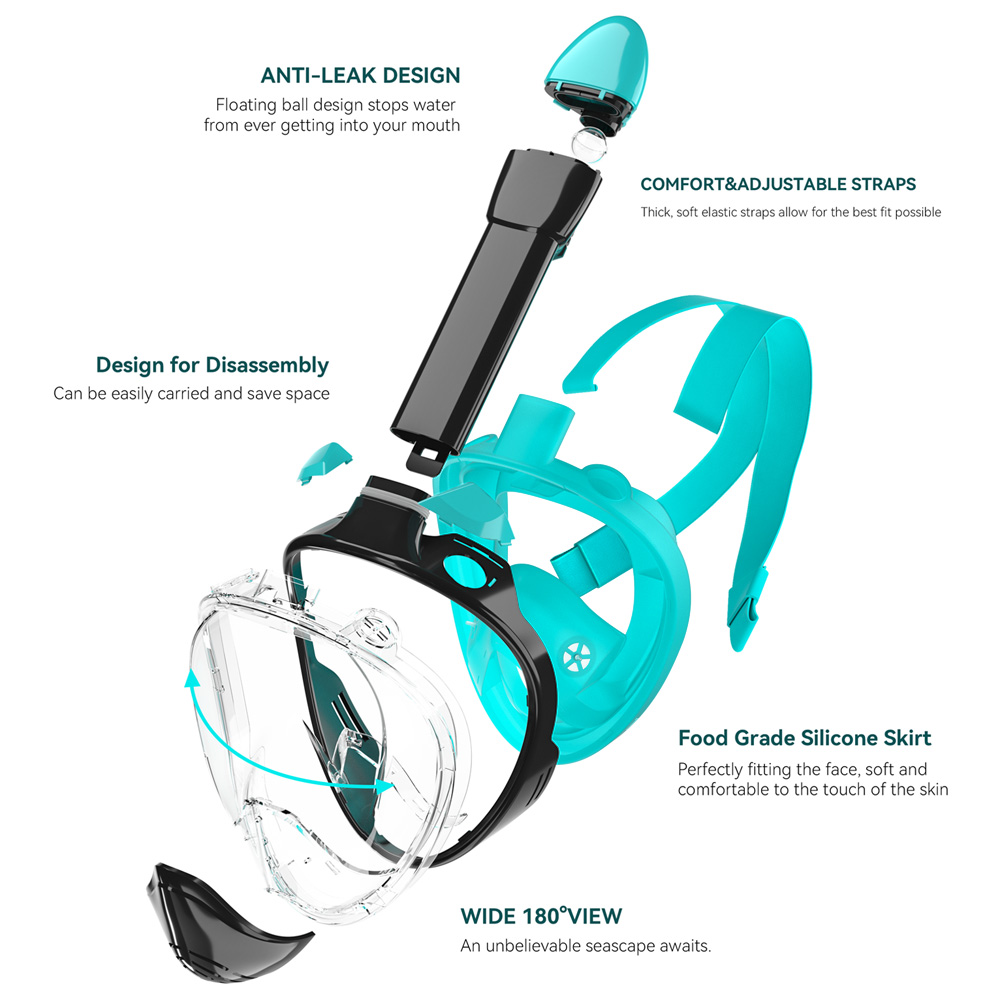 Full Face Snorkel Mask Silicon – Silicone Mask Bracket Bewertung und Preis
