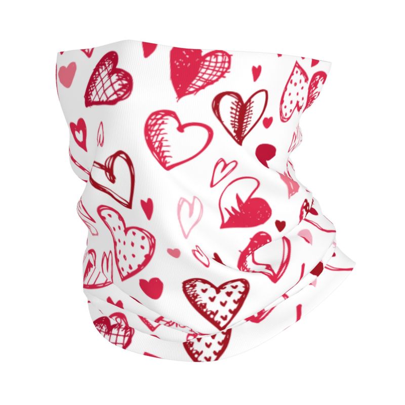 Pink Red Love Hearts Bandana N – Neck Gaiter Face Cover Bewertung und Preis