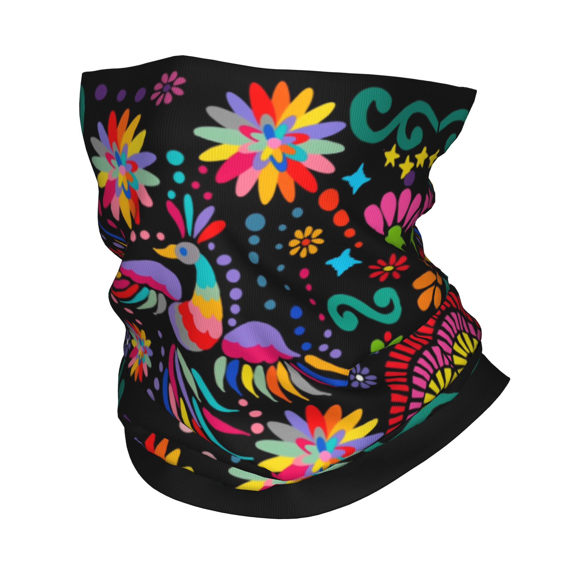 Custom Mexican Floral Flower T – Neck Gaiter Face Cover Bewertung und Preis