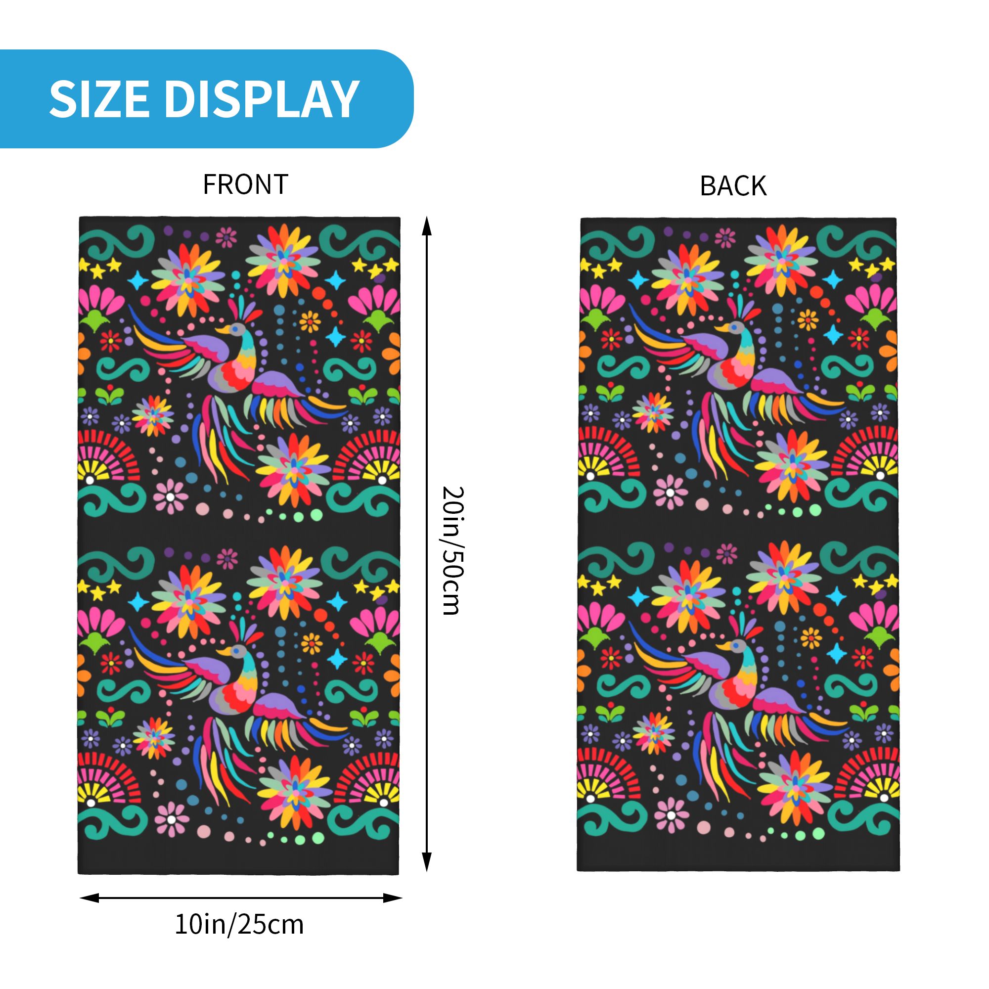 Custom Mexican Floral Flower T – Neck Gaiter Face Cover Bewertung und Preis