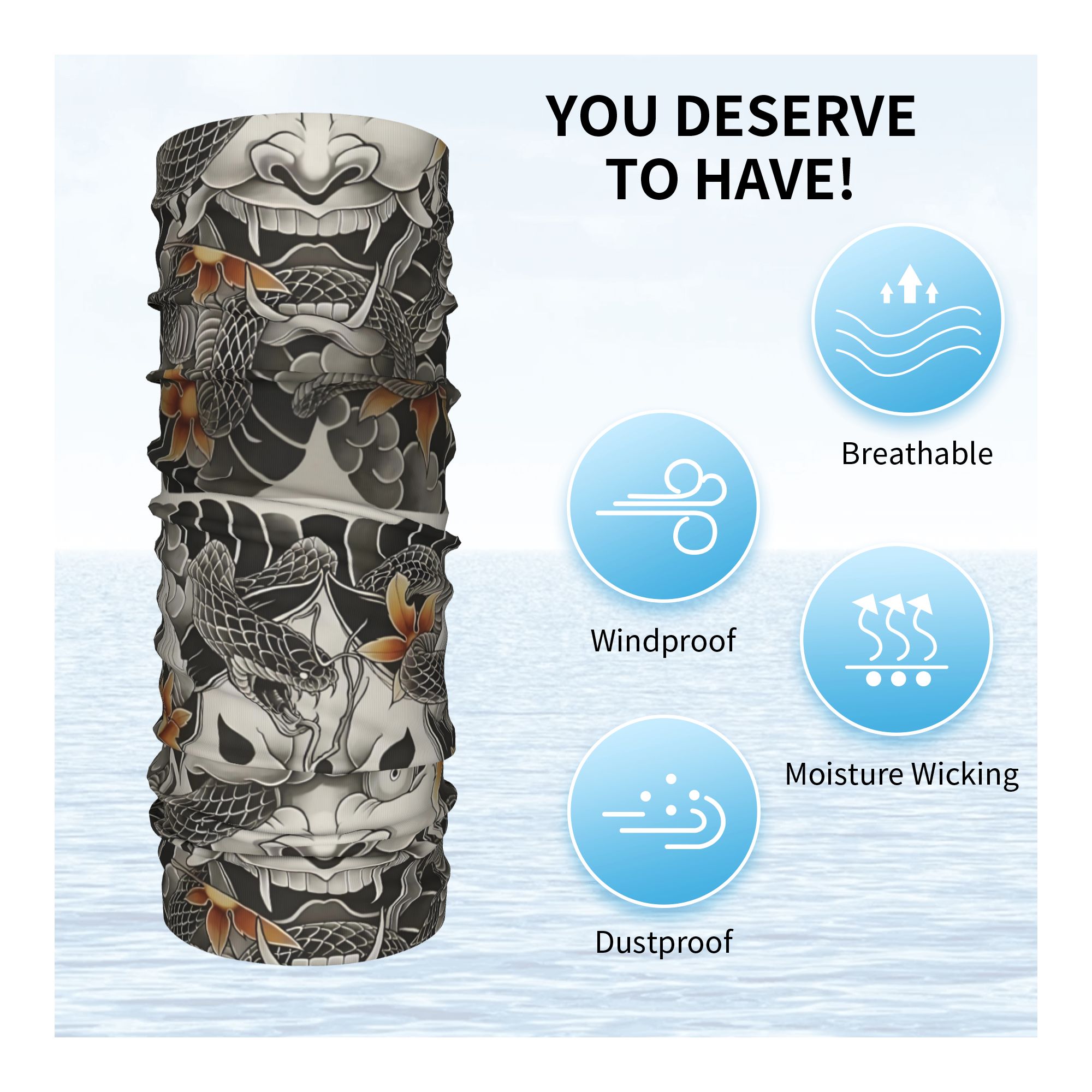 Custom Samurai Oni Demon Banda – Neck Gaiter Face Cover Bewertung und Preis
