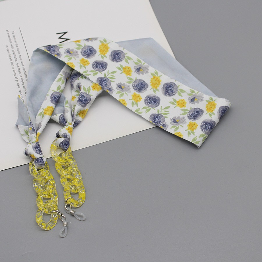 Bohemia Print Silk Scarf Glass – Mask Chain Holder Bewertung und Preis
