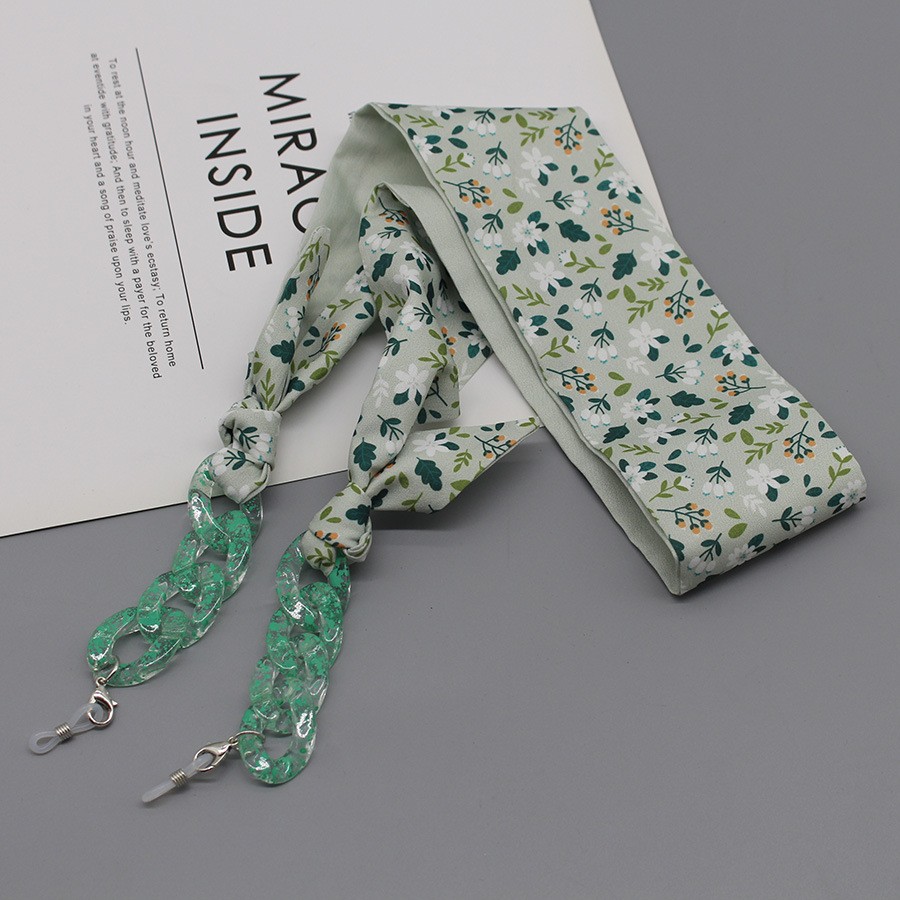 Bohemia Print Silk Scarf Glass – Mask Chain Holder Bewertung und Preis