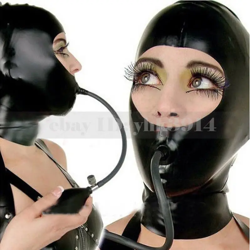 Black Unisex Latex Hoods Mask  – Black Face Mask Pack Bewertung und Preis