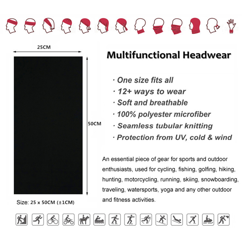 Seamless Solid Color Bandanas  – Neck Gaiter Face Cover Bewertung und Preis