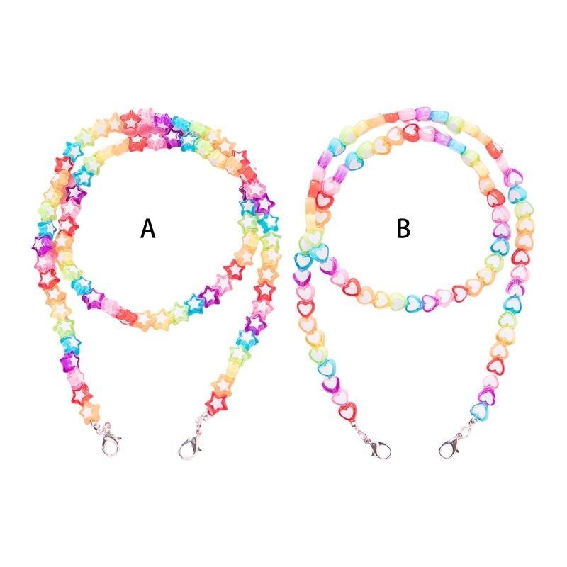 A52E Kids Acrylic Rainbow Colo – Mask Chain Holder Bewertung und Preis