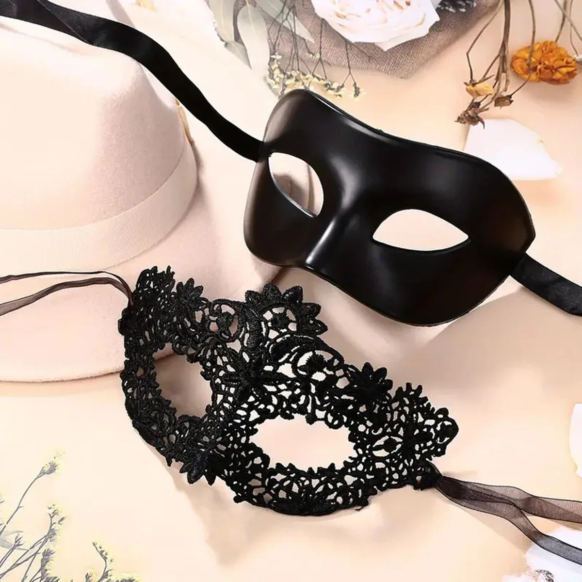 2pcs Elegant Black Lace Masque – Black Face Mask Pack Bewertung und Preis