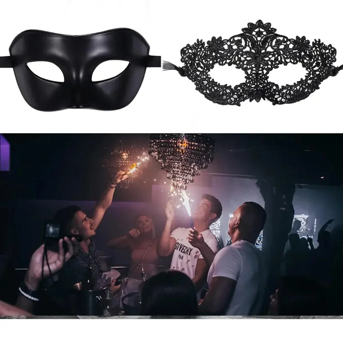 2pcs Elegant Black Lace Masque – Black Face Mask Pack Bewertung und Preis