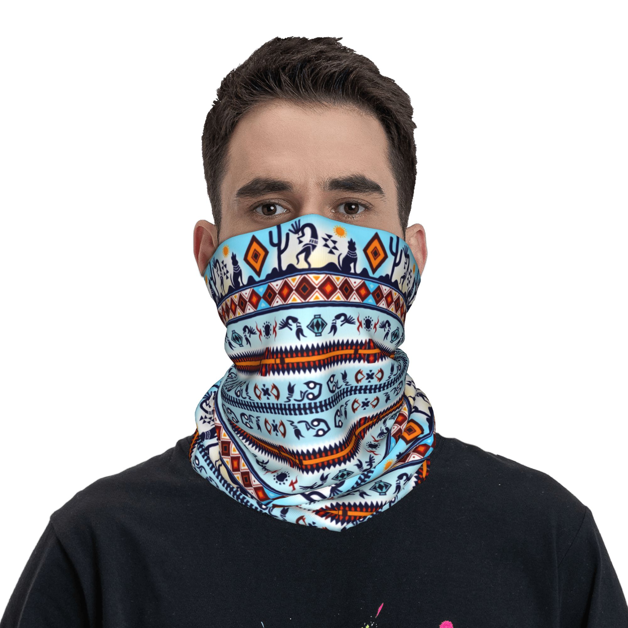 Custom Kokopelli Hohokam Treas – Neck Gaiter Face Cover Bewertung und Preis