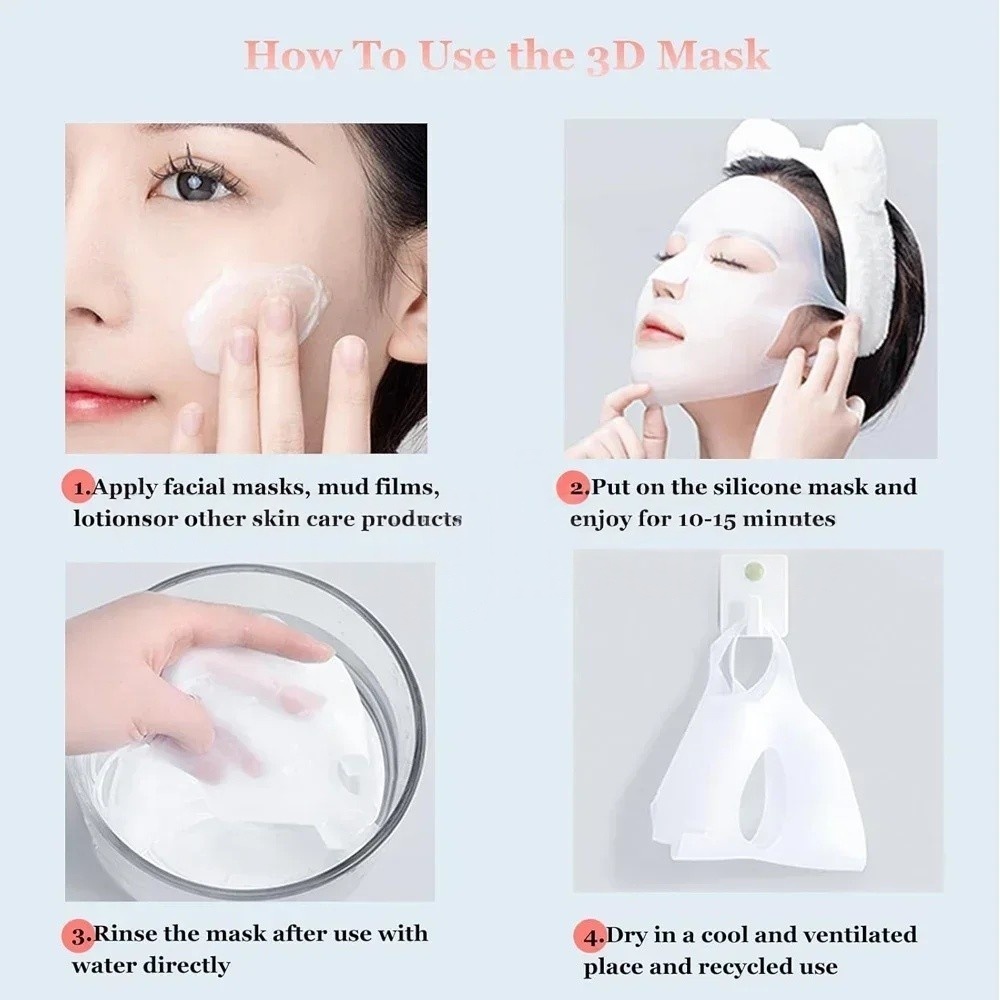1/2PCS 3D Reusable Wrinkle Smo – Silicone Mask Bracket Bewertung und Preis