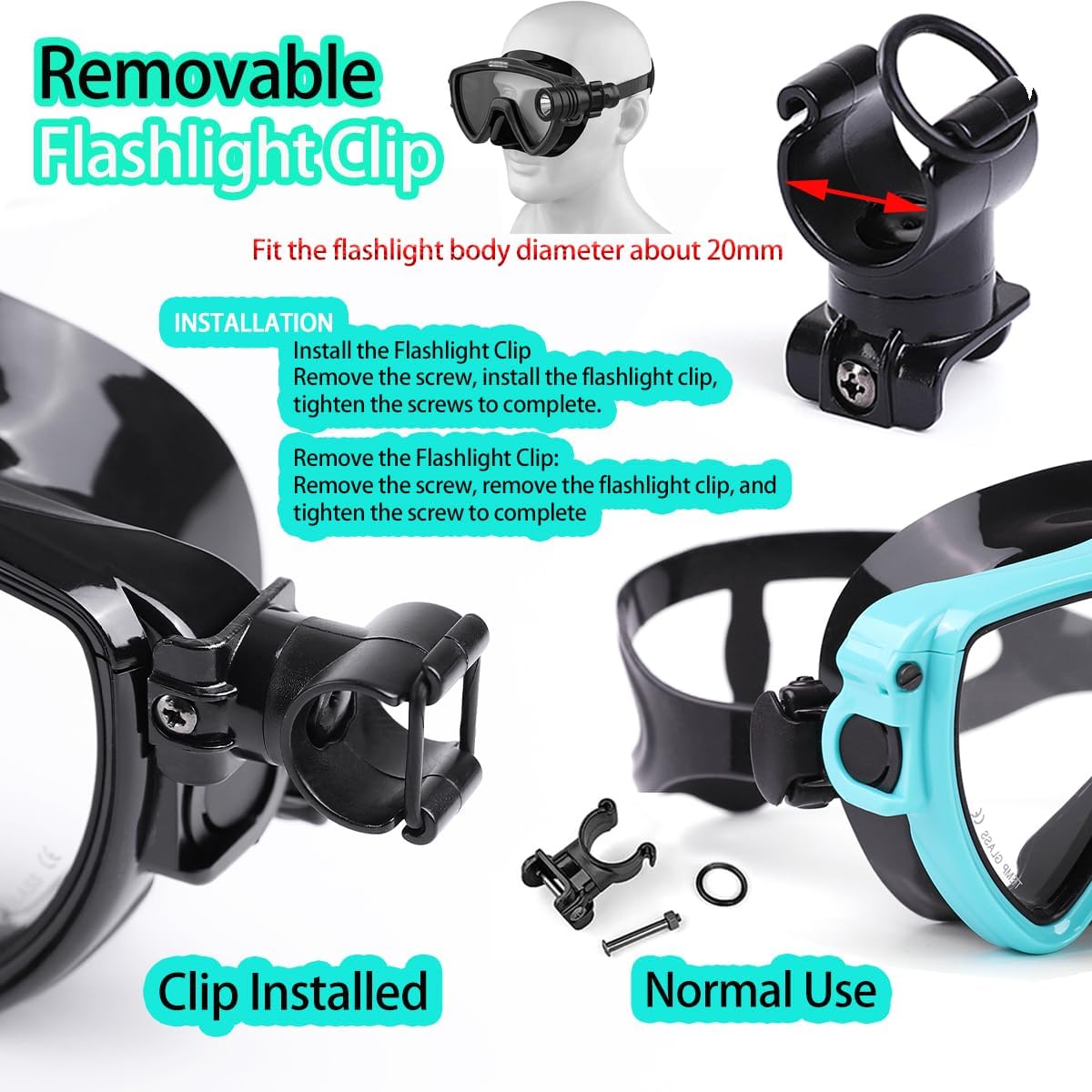 Scuba Diving Mask with flashli – Silicone Mask Bracket Bewertung und Preis